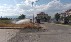 Yoğurtlu TOKİ Konutları Çevresinde Korkutan Örtü Yangını
