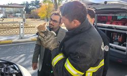 Erzincan’da Motor Kısmına Sıkışan Kedi Kurtarıldı