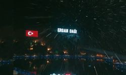 Ergan Dağı Gece Boyunca Yağan Karla Beyaza Büründü