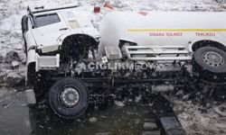 Erzincan–Kelkit Yolunda LPG Yüklü Araç Dereye Uçtu