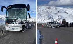Kızıldağ’da Otobüs ile Minibüs Çarpıştı: 1 Yaralı