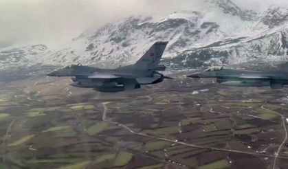 Hava Kuvvetleri F16'ların Erzincan Uçuşunu Paylaştı