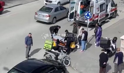 Erzincan’da Motokurye ile Otomobil Çarpıştı: 1 Yaralı