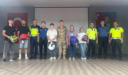 Üzümlü’de Motosiklet Sürücülerine Trafik Güvenliği Eğitimi Verildi
