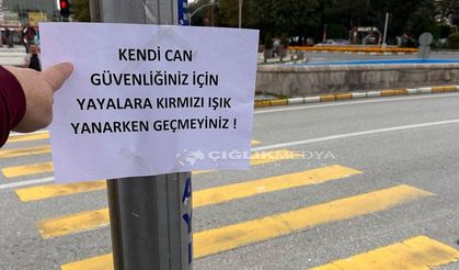 Dörtyol’da Yayalara Kırmızı Işık Uyarısı