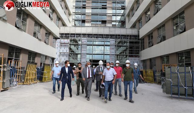 Vali Makas Yapımı Devam Eden Erzincan Devlet Hastanesi İnşaatını Ziyaret Etti