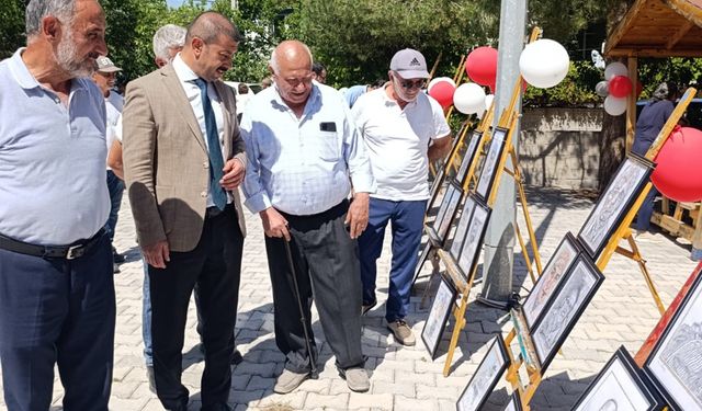 Emekli Öğretmen Tahir Güner Köyünde Sergi Açtı