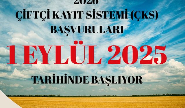 Erzincan’da ÇKS başvuruları 1 Eylül’de başlıyor