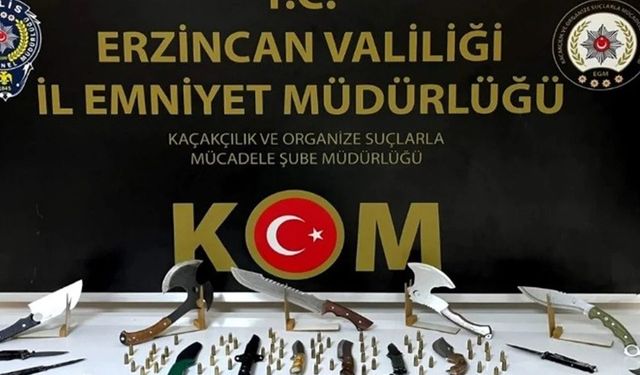 Erzincan KOM Suç Aletleri Ele Geçirdi