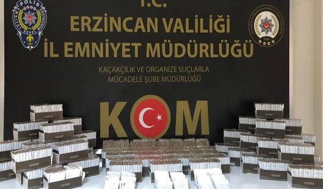 Erzincan’da Kaçak Sigara Operasyonu