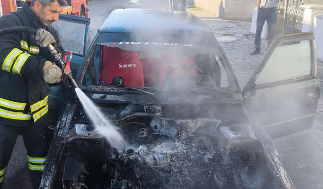 Erzincan’da Araç Yangını Korkuttu