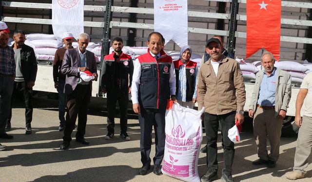 Kemaliye’de Üreticilere 11 Ton Kırmızı Mercimek Tohumu Dağıtıldı