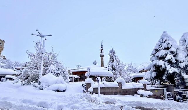 Erzincan’da Kar İlçeleri de Beyaza Bürüdü: Kemah Adeta Kardan Kayboldu