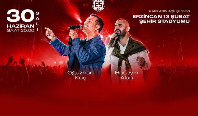 Erzincanspor'dan Yeni Sezon Öncesi Ücretsiz Konser Etkinliği
