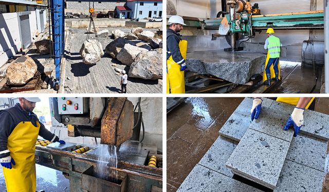 Erzincan Belediyesi'nin Andezit Fabrikasında Günde 220 Ton Taş İşleniyor