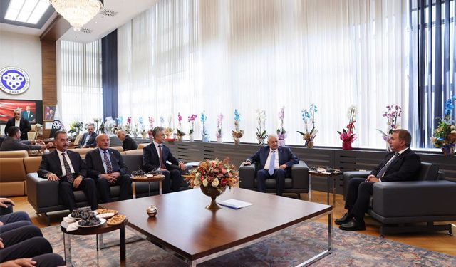 Binali Yıldırım’dan EBYÜ Rektörü Prof. Dr. Ufuk Kuyrukluyıldız’a Hayırlı Olsun Ziyareti