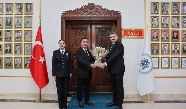 Erzincan’ın Yeni Emniyet Müdürü Doköz, Vali Aydoğdu’yu Ziyaret Etti