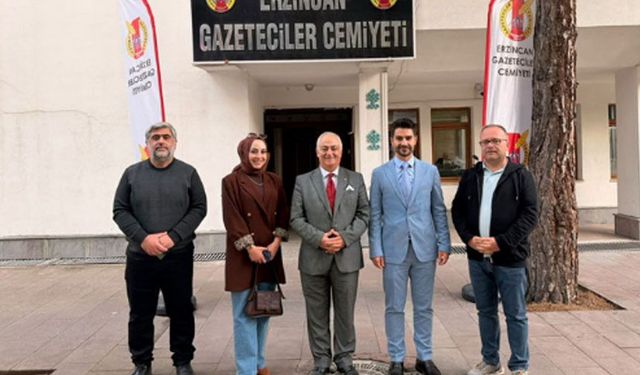 Başhekim Taş’tan Erzincan Gazeteciler Cemiyeti’ne Ziyaret