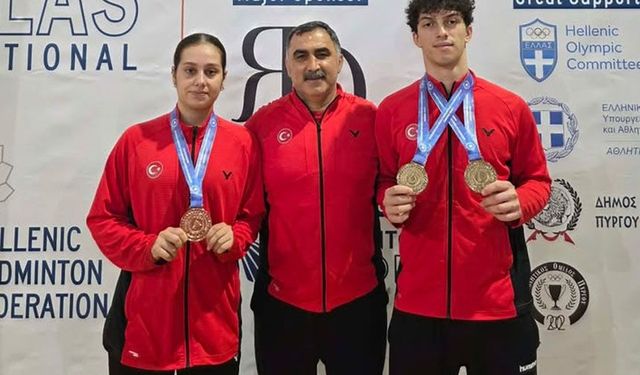 Erzincanlı Badmintoncular Yunanistan’da İki Altın Madalya Kazandı