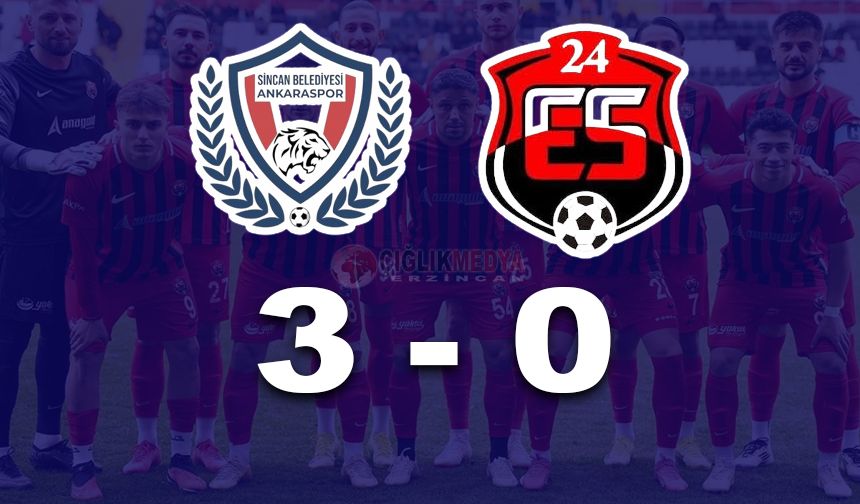 24 Erzincanspor'da Kötü Gidişat Devam Ediyor 3-0