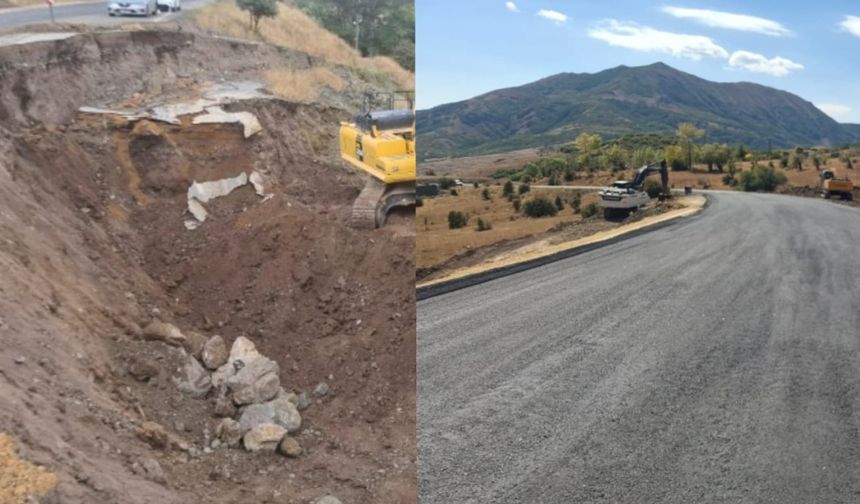Erzincan - Pülümür Yolundaki Sorunlu Yer Düzeltildi