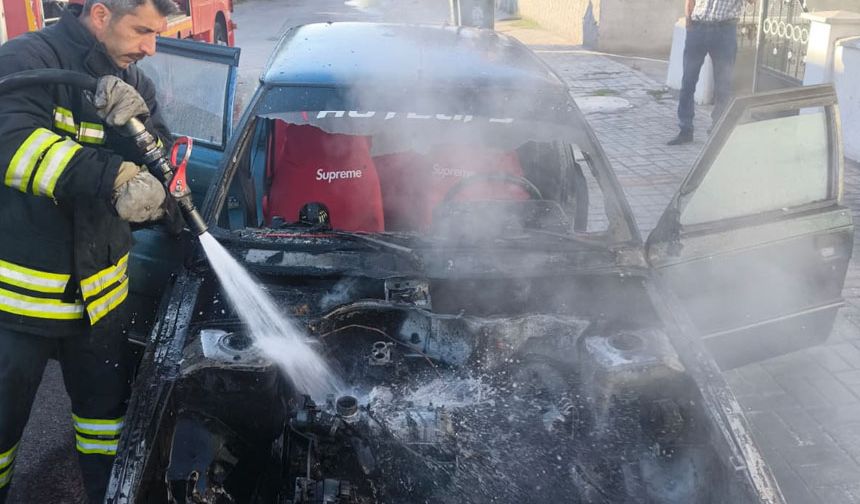 Erzincan’da Araç Yangını Korkuttu