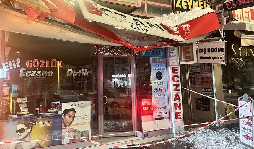 Erzincan’da Karın Ağırlığı Ağaçları ve İş Yerlerini Zorladı