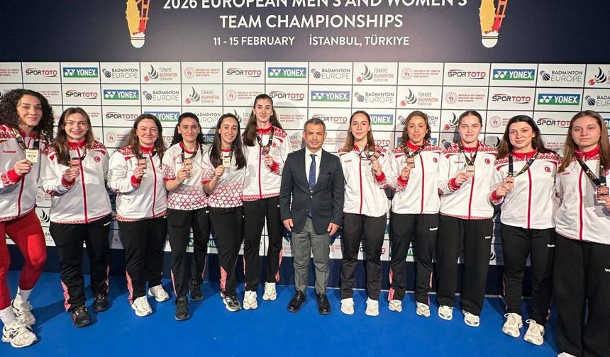 Erzincan’ın Badminton Kadın Millî Takımı Avrupa Üçüncüsü Oldu