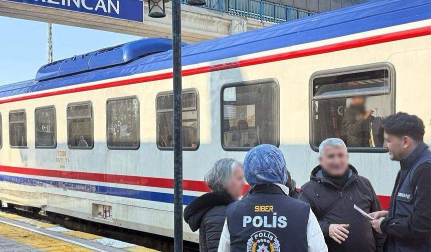 Erzincan Polisi Doğu Ekspresi Yolcularını Bilgilendirdi