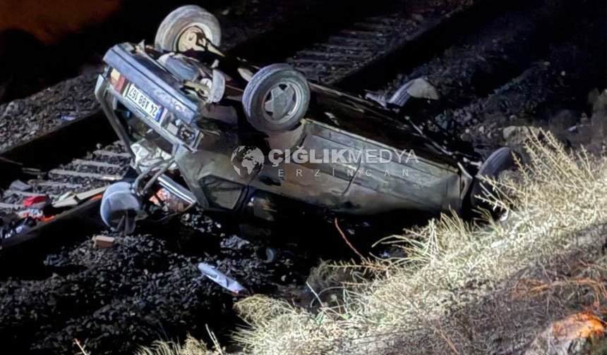 Erzincan Kemah’ta Araç Demir Yoluna Uçtu: 1 Ölü