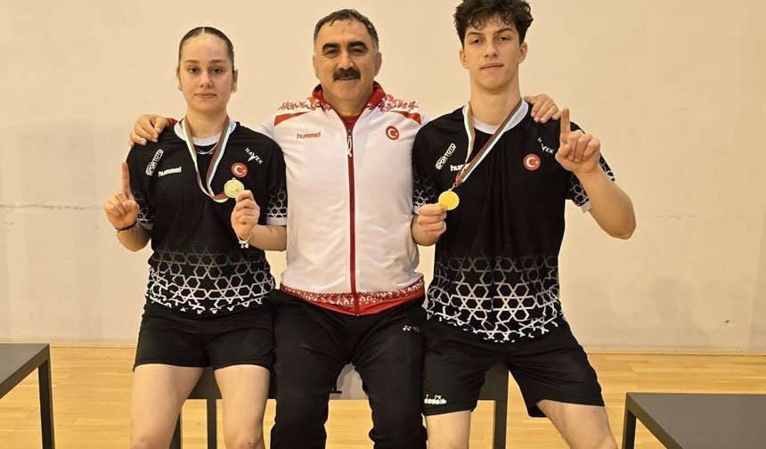 Erzincanlı Genç Badmintoncular Avrupa’da Zirveye Çıktı