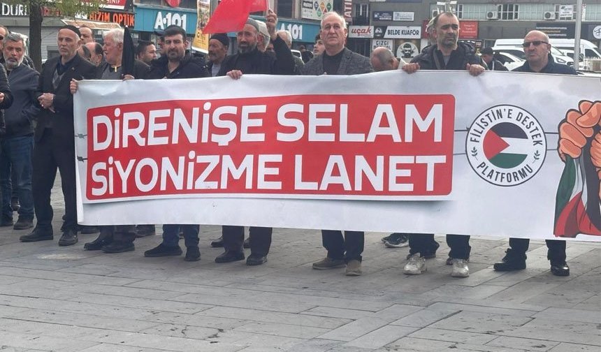 Erzincan’da Sumud Filosu’na Saldırı Protesto Edildi