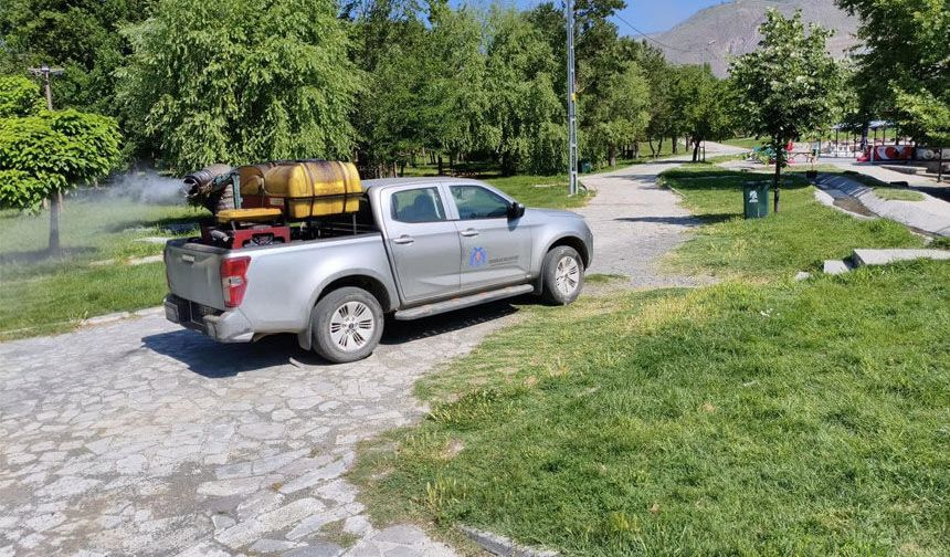 Ekşisu’da İlaçlama Çalışması Gerçekleştirildi