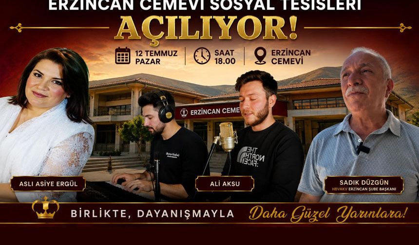 Erzincan Cemevi Sosyal Tesisleri 12 Temmuz'da Hizmete Açılıyor