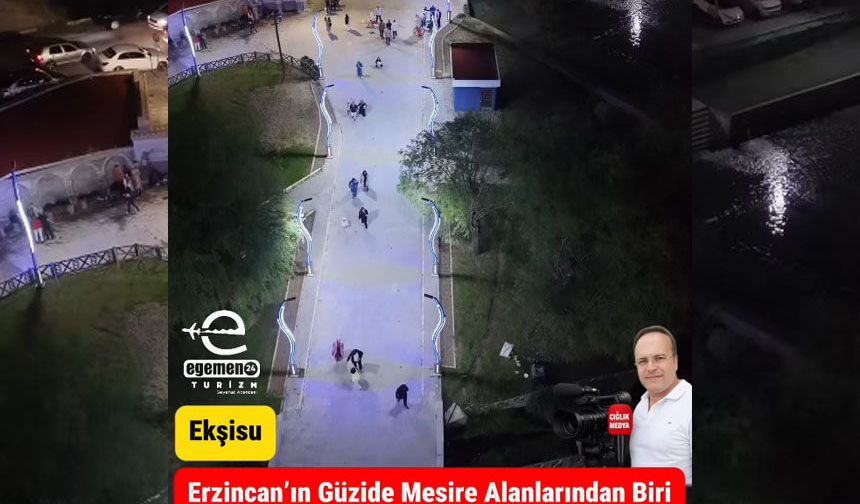 Erzincan Ekşisu’nda Yaz Akşamı | Gece Drone Görüntüleriyle Muhteşem Atmosfer
