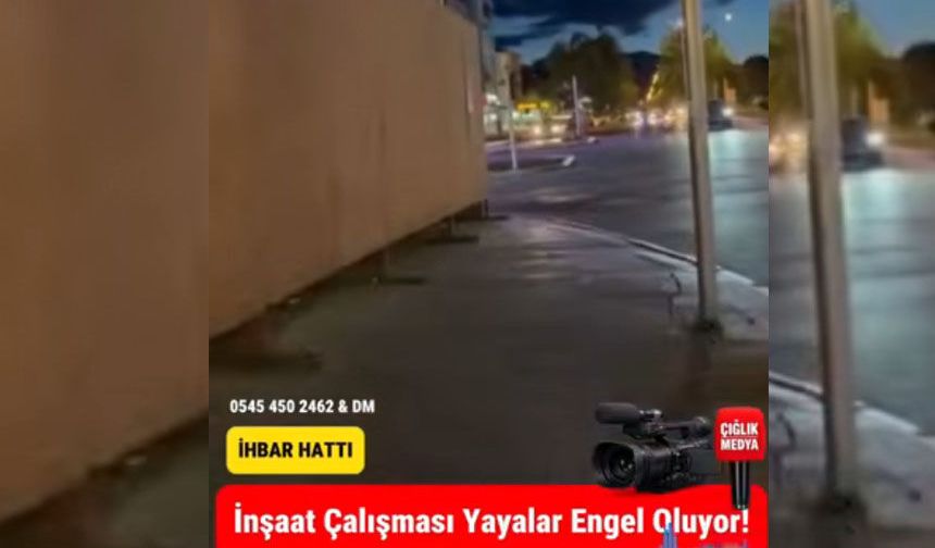 Kaldırım Engeli! Bebek Arabalı Anne Yola İnmek Zorunda Kaldı