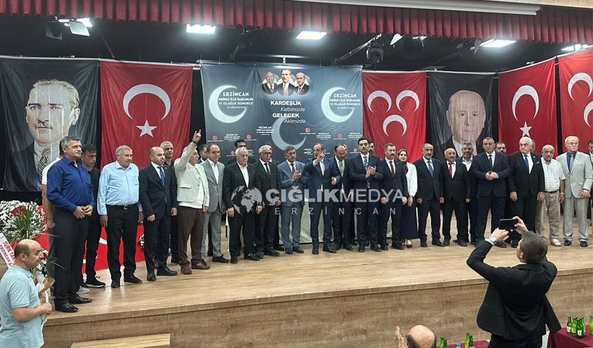 MHP Erzincan Merkez İlçe Kongresi Yapıldı: Mustafa Erdem Çakırbay Yeniden Başkan Seçildi