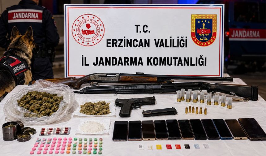 Erzincan Merkezli Yasaklı Madde Operasyonunda 32 Şüpheli Hakkında İşlem Başlatıldı