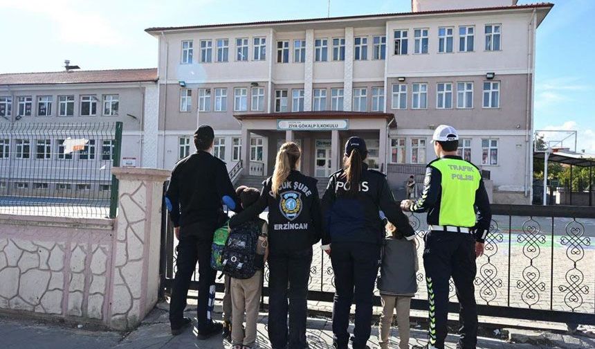 Erzincan’da Güvenli Okul Önü Denetimleri Sürüyor