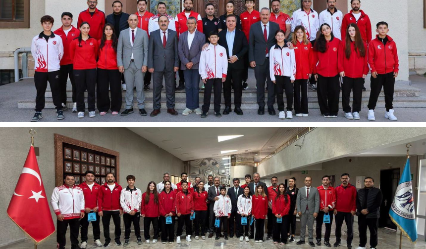 Başkan Aksun ve Vali Aydoğdu Başarılı Sporcularımızı Ağırladı